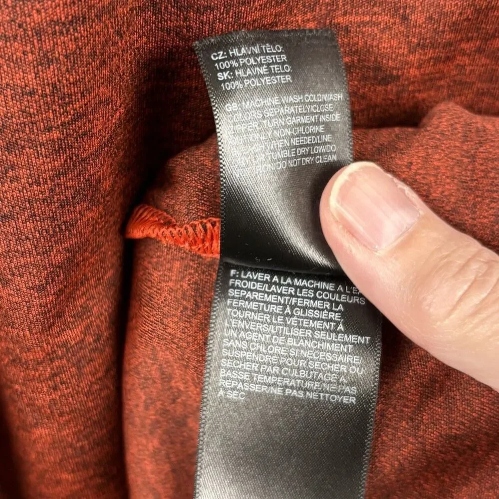 The North Face T-Shirt Mens Medium Flash Dry Red Orange Short Sleeve Band Light